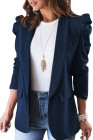 Casual Blazers Puff Sleeve Work Suit Office Blazer Jackets