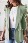 Casual Blazers Puff Sleeve Work Suit Office Blazer Jackets