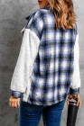 Womens Winter Plaid Shirts Coats Buttoned Pocket Sherpa Jacket