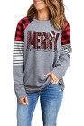 Merry Christmas Sweatshirt for Women Long Sleeve Leopard Pullover