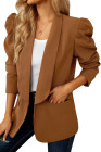 Casual Blazers Puff Sleeve Work Suit Office Blazer Jackets