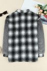 Womens Winter Plaid Shirts Coats Buttoned Pocket Sherpa Jacket