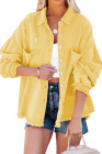 Women's Frayed Denim Jacket Distressed Fringe Trim Denim Shirt