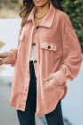 Women's Turn Down Collar Buttoned Shacket Jacket Coat Outerwear