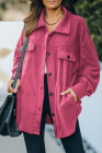 Women's Turn Down Collar Buttoned Shacket Jacket Coat Outerwear