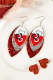 Valentine Heart Multi-Layered Earrings
