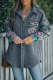 Black/Blue/Grey/Khaki/Brown Aztec Pattern Sleeve Pocketed Corduroy Shirt