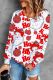 Christmas Santa Claus Abstract Round Neck Casual Tops