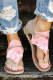 Pink Cherry Blossoms Flat Sandals