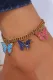 Women's Anklets Multicolor Round Butterfly Two-piece Set