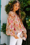 Floral Print Off the Shoulder Blouse