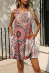 Women's Dresses Tribal Floral Print Mini Dress