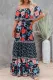 Women's Dresses Floral Print Off Shoulder Ruffle Maxi Dress