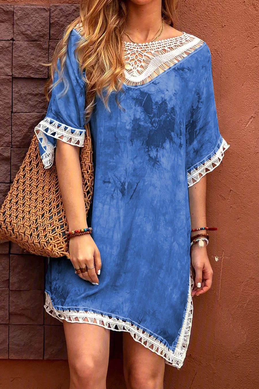 Crochet Tie-dye Beach Dress