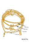 Women's Anklets Snake Butterfly Lock Alloy Four-piece Set