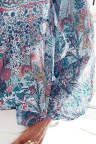 Women's Blouses Floral Print Lantern Sleeve Blouse