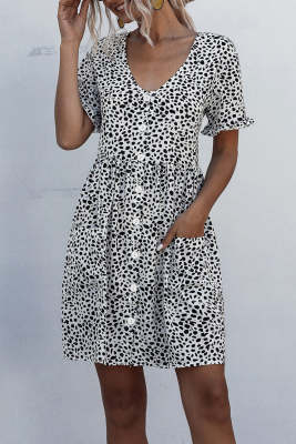 Women's Dresses Floral Print Button-up Mini Dress