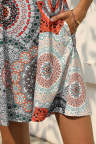 Women's Dresses Tribal Floral Print Mini Dress
