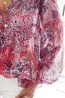 Women's Blouses Floral Print Lantern Sleeve Blouse