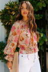 Floral Print Off the Shoulder Blouse