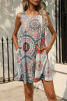 Women's Dresses Tribal Floral Print Mini Dress