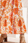 Women's Dresses Floral Print Ruffle Maxi Dress