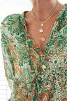 Women's Blouses Floral Print Lantern Sleeve Blouse