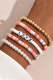 Women's Bracelets Colorful Soft Pottery Retro Pearl Five-piece Set
