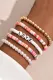 Women's Bracelets Colorful Soft Pottery Retro Pearl Five-piece Set