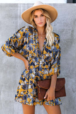 Ruffle Tiered Babydoll Style Mini Dress