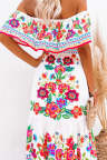 Women's Dresses Floral Print Off Shoulder Ruffle Maxi Dress