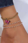 Women's Anklets Multicolor Round Butterfly Two-piece Set