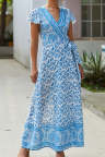 Women's Dresses Floral Tribal Print Belted Maxi Dress