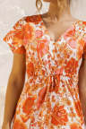 Women's Dresses Floral Print Ruffle Maxi Dress