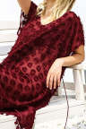 Women's Dresses Chiffon Tassels Split Cover-up Beach Mini Dress