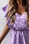 Women's Dresses Floral Print Ruffle Mini Dress