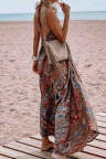 Women's Dresses Tribal Print Backless Maxi Dress