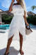 Women's Dresses Ruffle Tassels Off Shoulder Irregular Midi Dress