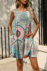 Women's Dresses Tribal Floral Print Mini Dress