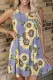 Sunflower Print Tank Dress