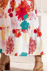 Women's Dresses Floral Print Ruffle Maxi Dress