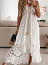Women's Dresses Lace Ruffled Drawstring Cami Maxi Dress