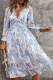 Women's Dresses Floral Leopard Ruffled Midi Dress