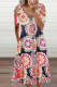 Women's Dresses Tribal Print Cutout Midi Dress