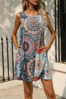 Women's Dresses Tribal Floral Print Mini Dress