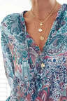 Women's Blouses Floral Print Lantern Sleeve Blouse