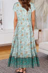 Women's Dresses Floral Print Drawstring Maxi Dress