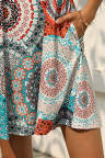 Women's Dresses Tribal Floral Print Mini Dress