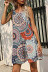 Women's Dresses Tribal Floral Print Mini Dress