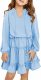 blibean Girl Solid Color Boho Dress Tiered Dresses 4-13 Years